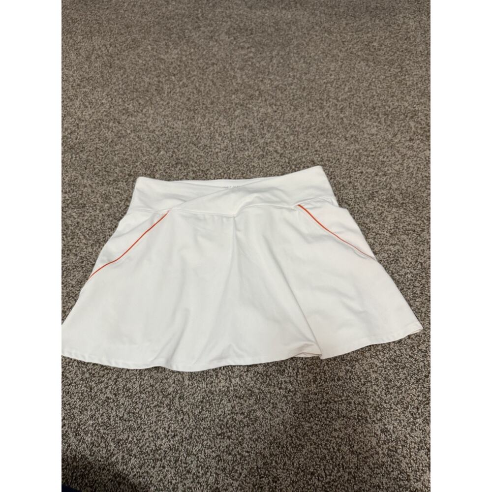EUC Sincerely Jules Golf Pickleball Tennis Skort White Size XL Orange Accent